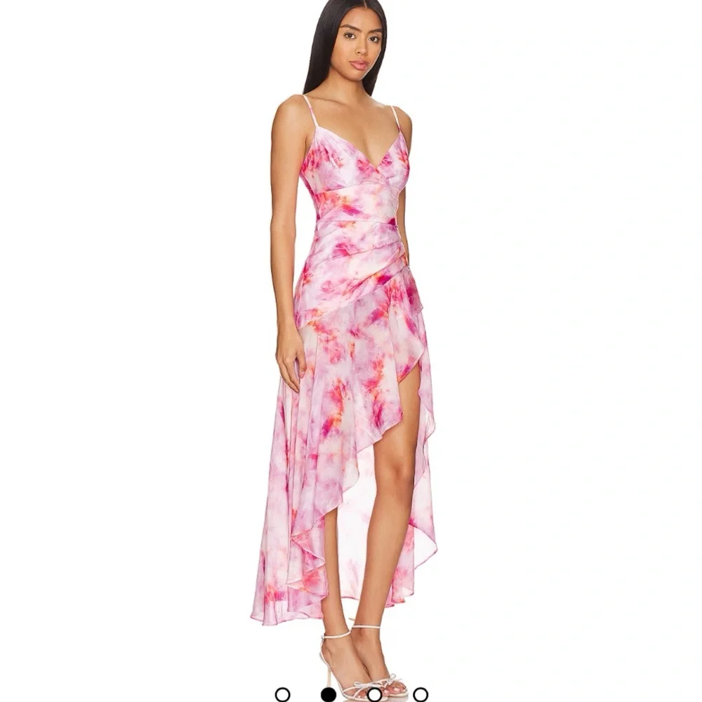 Bardot Elegant Pink Tie-Dye Dress - Picture 2 of 4